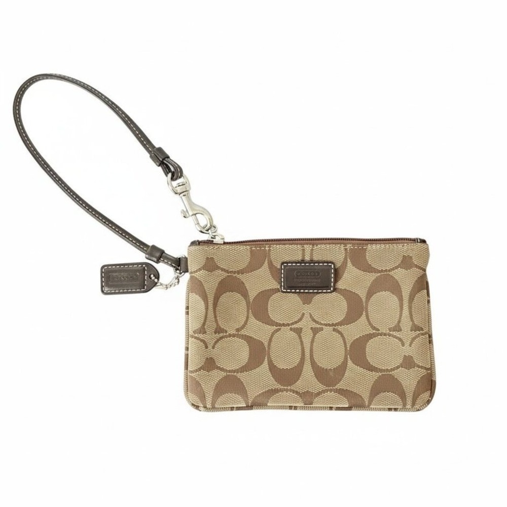 Coach Signature Canvas Zip Pouch